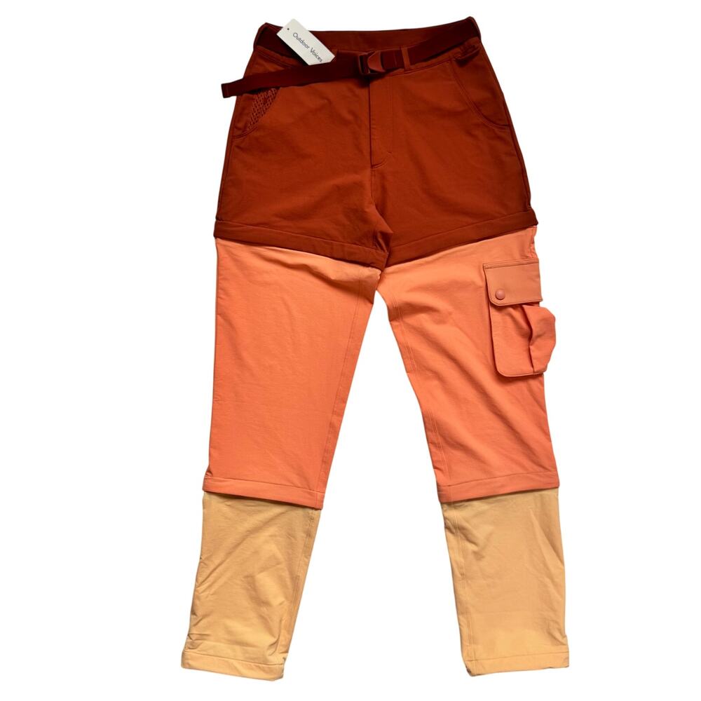 Outdoor Voices Rectrek Zip-Off Pants XS Melon Colorblock Gorpcore Hiking NWT - Picture 3 of 16